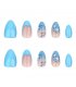 NA005 - French Blue Gradient Glam Nails NA005 - French Blue Gradient Glam Nails